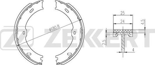 Zekkert BK-4331 - Комплект спирачна челюст vvparts.bg