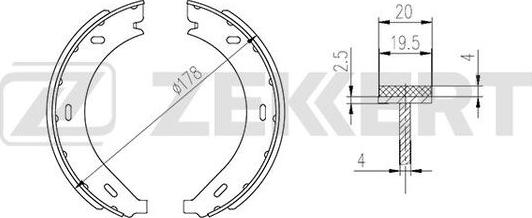 Zekkert BK-4332 - Комплект спирачна челюст vvparts.bg