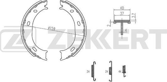 Zekkert BK-4324 - Комплект спирачна челюст vvparts.bg