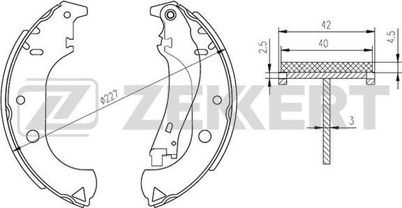 Zekkert BK-4299 - Комплект спирачна челюст vvparts.bg