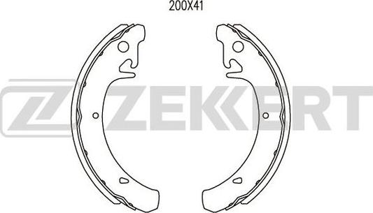 Zekkert BK-4261 - Комплект спирачна челюст vvparts.bg