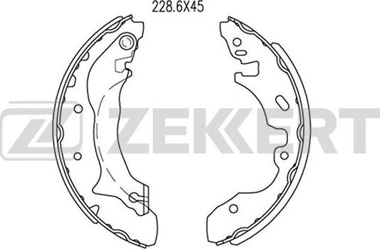 Zekkert BK-4283 - Комплект спирачна челюст vvparts.bg