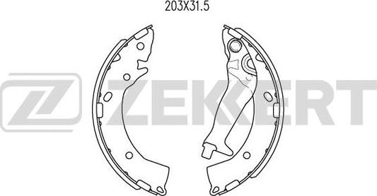 Zekkert BK-4236 - Комплект спирачна челюст vvparts.bg