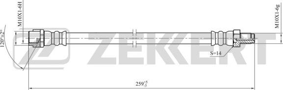 Zekkert BS-9451 - Спирачен маркуч vvparts.bg