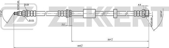 Zekkert BS-9405 - Спирачен маркуч vvparts.bg