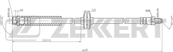 Zekkert BS-9436 - Спирачен маркуч vvparts.bg