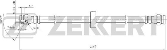 Zekkert BS-9433 - Спирачен маркуч vvparts.bg