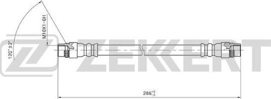 Zekkert BS-9423 - Спирачен маркуч vvparts.bg