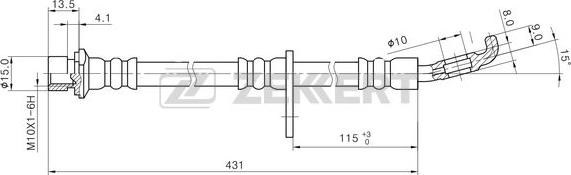 Zekkert BS-9479 - Спирачен маркуч vvparts.bg