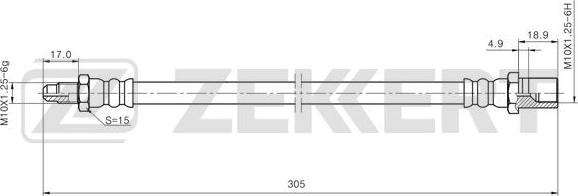 Zekkert BS-9502 - Спирачен маркуч vvparts.bg