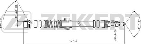 Zekkert BS-9098 - Спирачен маркуч vvparts.bg