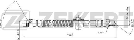 Zekkert BS-9097 - Спирачен маркуч vvparts.bg