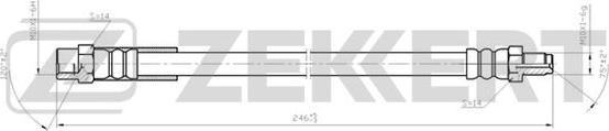 Zekkert BS-9057 - Спирачен маркуч vvparts.bg