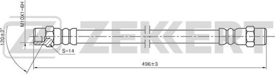 Zekkert BS-9035 - Спирачен маркуч vvparts.bg