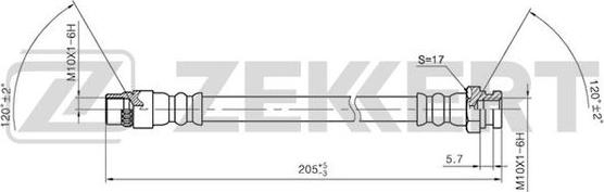 Zekkert BS-9021 - Спирачен маркуч vvparts.bg