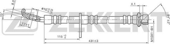 Zekkert BS-9142 - Спирачен маркуч vvparts.bg