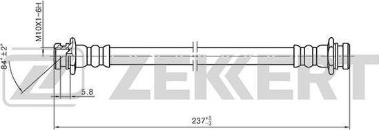 Zekkert BS-9394 - Спирачен маркуч vvparts.bg