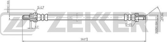 Zekkert BS-9391 - Спирачен маркуч vvparts.bg