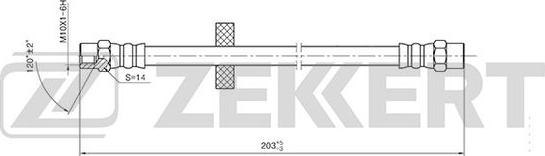 Zekkert BS-9398 - Спирачен маркуч vvparts.bg