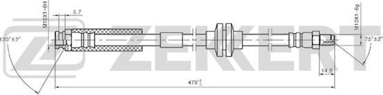 Zekkert BS-9249 - Спирачен маркуч vvparts.bg