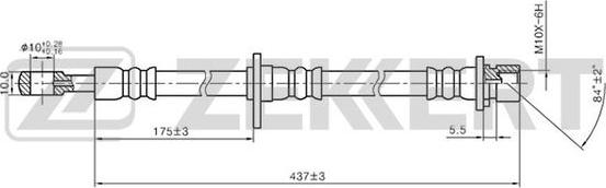 Zekkert BS-9265 - Спирачен маркуч vvparts.bg