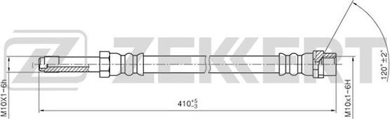 Zekkert BS-9201 - Спирачен маркуч vvparts.bg