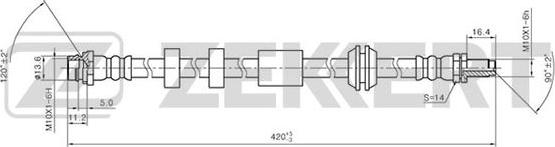 Zekkert BS-9211 - Спирачен маркуч vvparts.bg