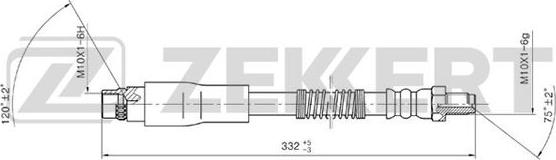 Zekkert BS-9286 - Спирачен маркуч vvparts.bg