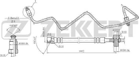 Zekkert BS-9239 - Спирачен маркуч vvparts.bg