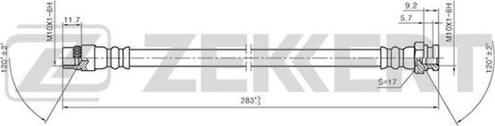 Zekkert BS-9237 - Спирачен маркуч vvparts.bg