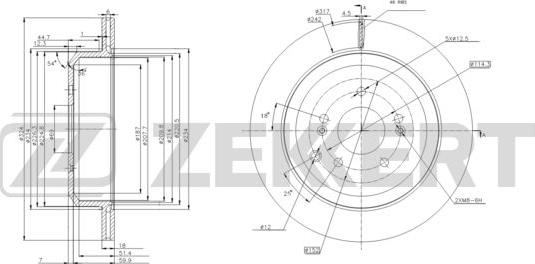 Zekkert BS-5949 - Спирачен диск vvparts.bg