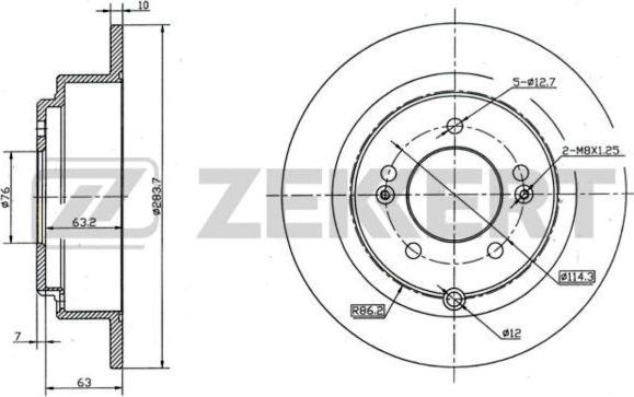 Zekkert BS-5947 - Спирачен диск vvparts.bg