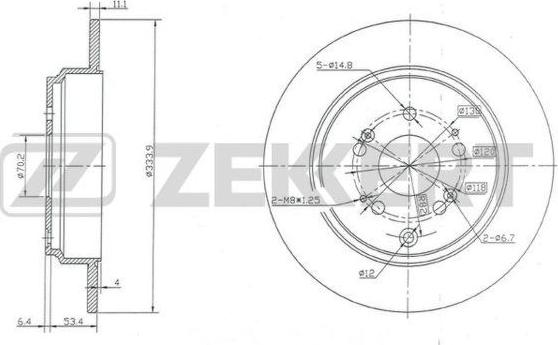 Zekkert BS-5950 - Спирачен диск vvparts.bg