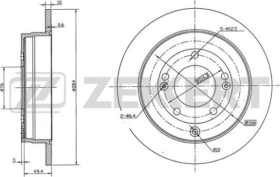 Zekkert BS-5957 - Спирачен диск vvparts.bg