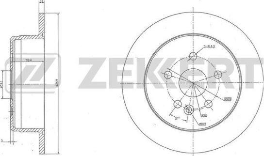 Zekkert BS-5961 - Спирачен диск vvparts.bg