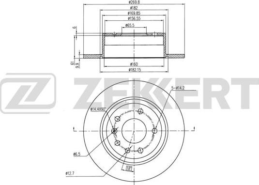 Zekkert BS-5981 - Спирачен диск vvparts.bg