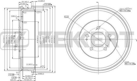 Zekkert BS-5988 - Спирачен барабан vvparts.bg