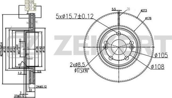 Zekkert BS-5931 - Спирачен диск vvparts.bg