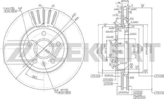 Zekkert BS-5923 - Спирачен диск vvparts.bg