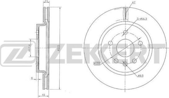 Zekkert BS-5922 - Спирачен диск vvparts.bg