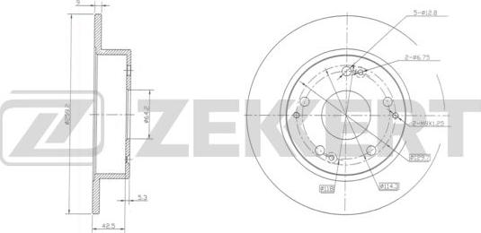 Zekkert BS-5927 - Спирачен диск vvparts.bg