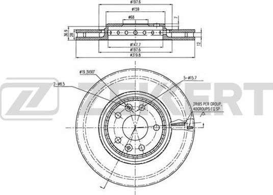 Zekkert BS-5975 - Спирачен диск vvparts.bg