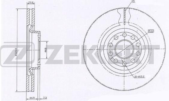 Zekkert BS-5976 - Спирачен диск vvparts.bg