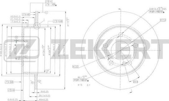 Zekkert BS-5970 - Спирачен диск vvparts.bg