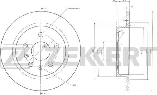 Zekkert BS-5971 - Спирачен диск vvparts.bg