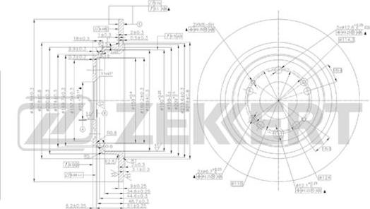 Zekkert BS-5493 - Спирачен диск vvparts.bg