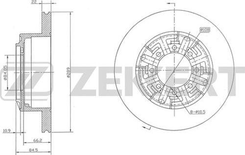 Zekkert BS-5443 - Спирачен диск vvparts.bg