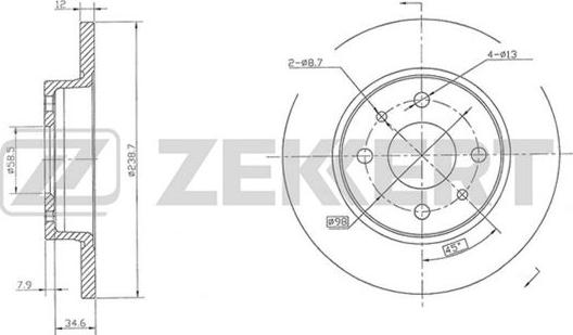 Zekkert BS-5456 - Спирачен диск vvparts.bg