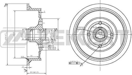 Zekkert BS-5452 - Спирачен барабан vvparts.bg