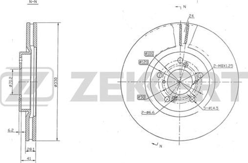 Zekkert BS-5461 - Спирачен диск vvparts.bg